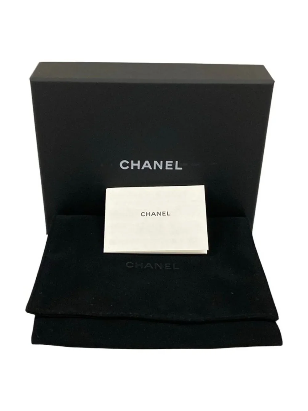 Chanel Coin Case Quilted White L-shaped Zipper Gold